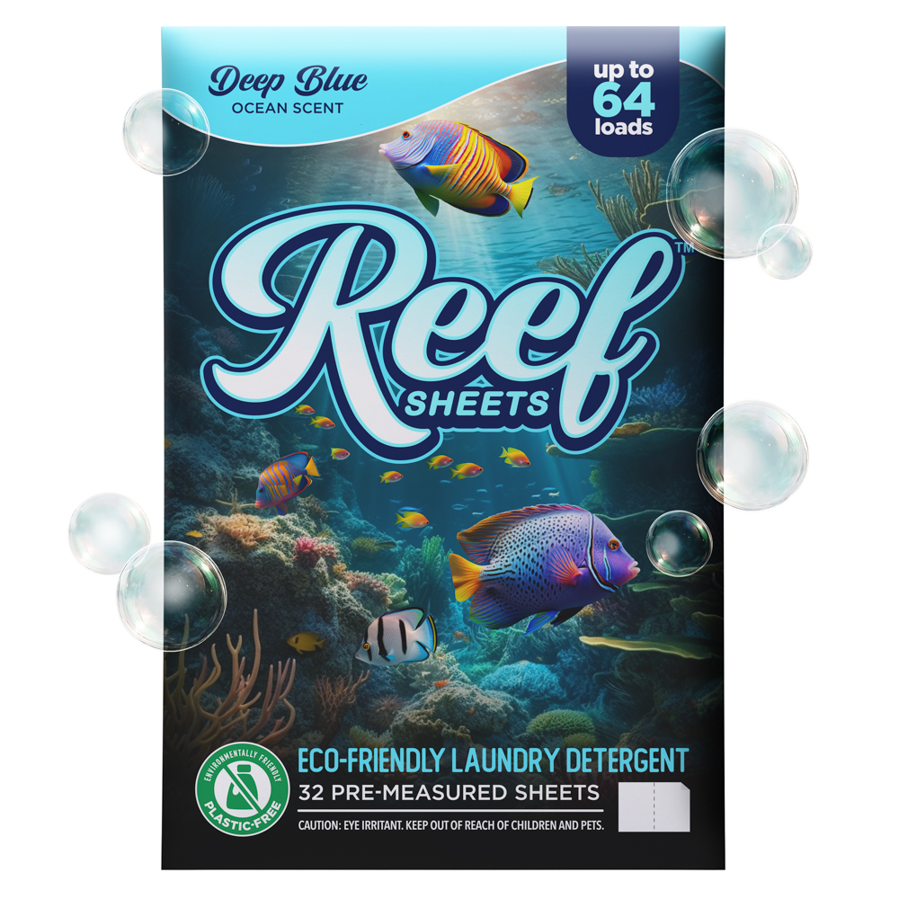 Reef Sheets Deep Blue Ocean Scent — wholesale laundry detergent sheets for commercial use